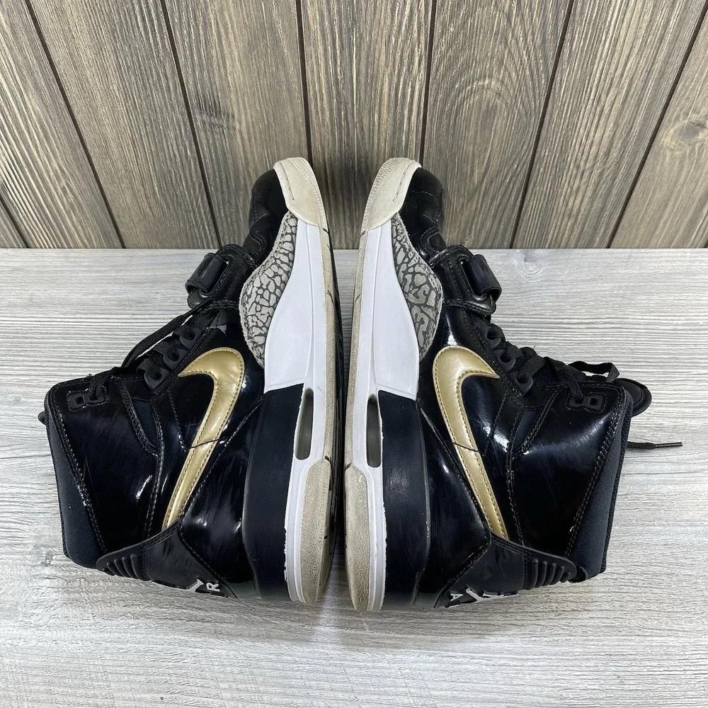 Jordan Legacy 312 Black Gold Men's Size 11 Sneakers Shoes AV3922-007